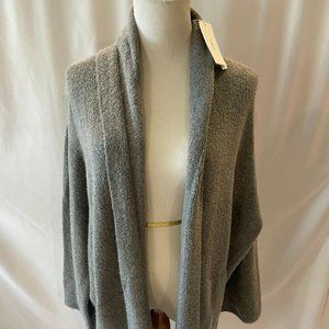 VINCE Textured Cardigan Open Front NWT Size SMALL Grey $395